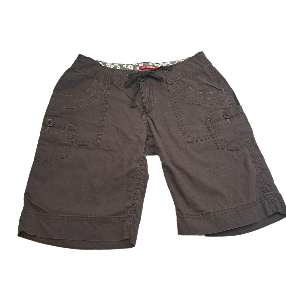 Union Bay Vintage Y2K Bermuda Shorts Women's Juniors Size 3 Brown Casual